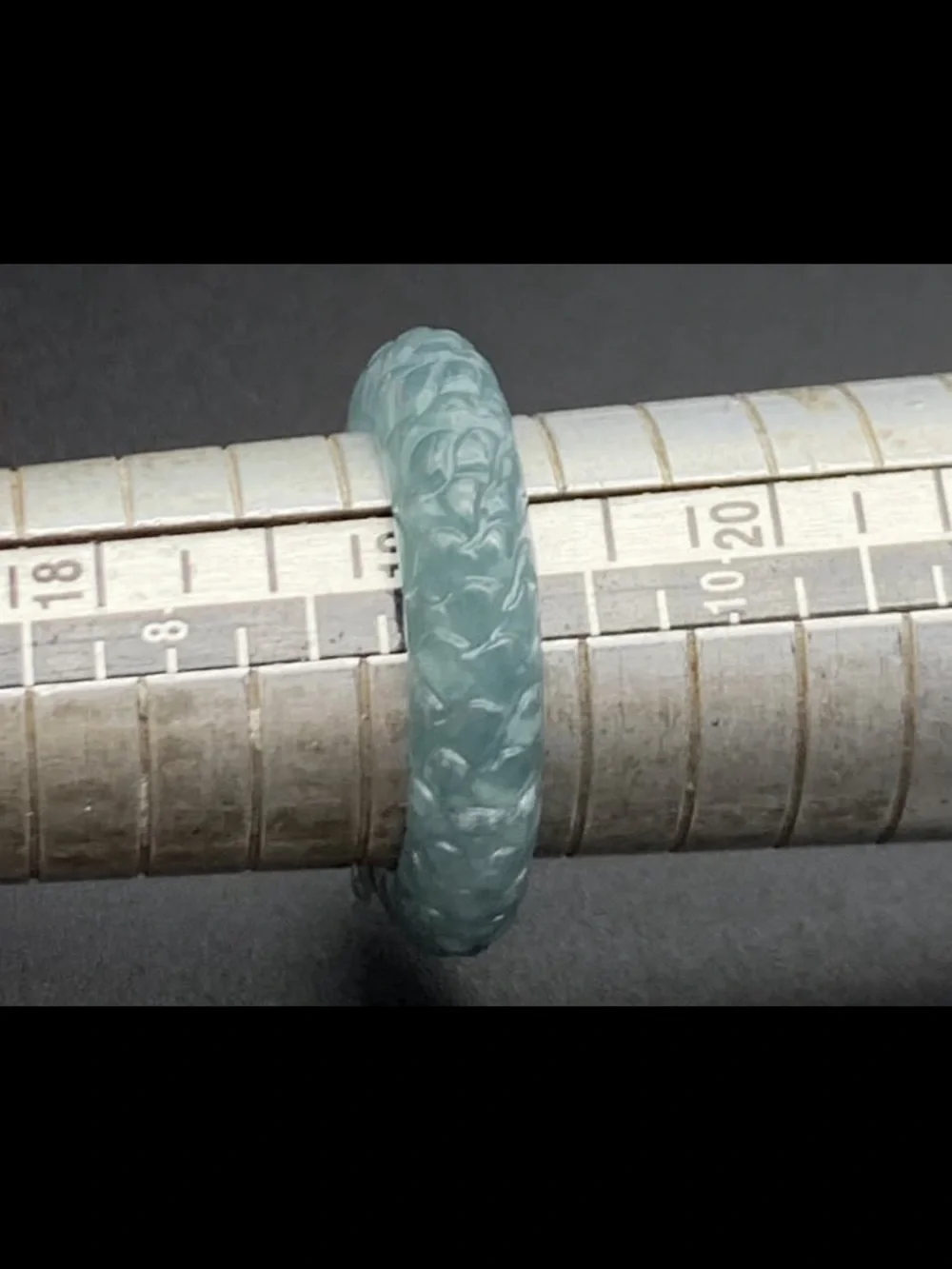 Certificate Jadeite jade Green Protection wealth Dragon Ring Size9